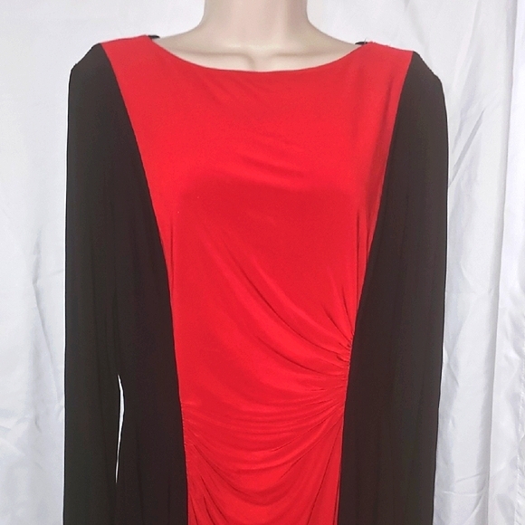 American Living Red and Black Long Sleeve Dress - Picture 4 of 6
